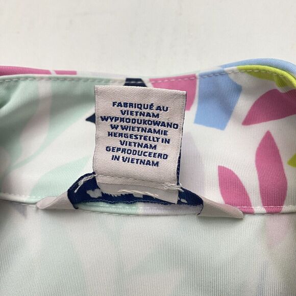 Tommy Bahama Printed Lng Slv 1/2 Zip Neck Knit UPF 50 Golf Top Polo Large - Picture 7 of 14